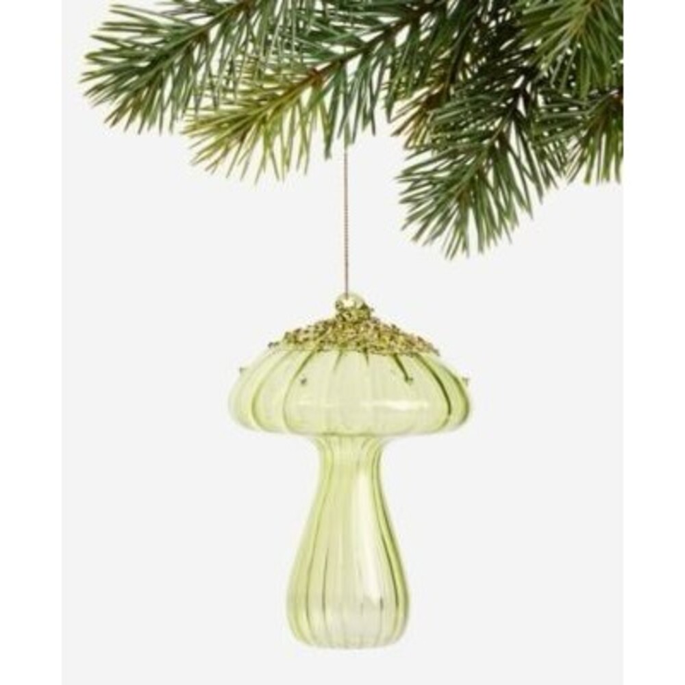 Macy’s Holiday Lane Enchanted Forest Glass Mushroom Ornament